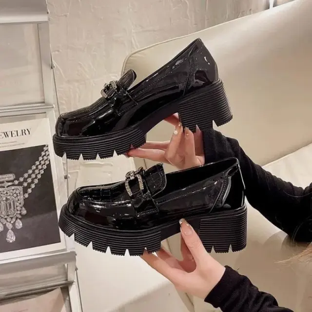 Women's British-Style Black Loafers – view 3