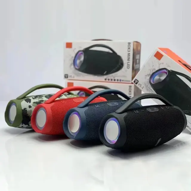 Mini Boombox 3 Bluetooth Speaker with RGB Light – view 2