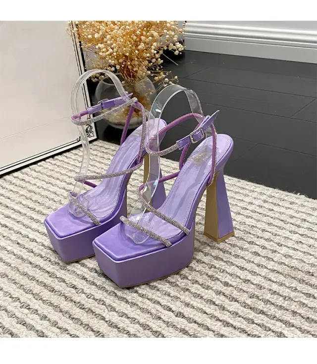 Runway Platform Thick-Heel Sandals – view 6