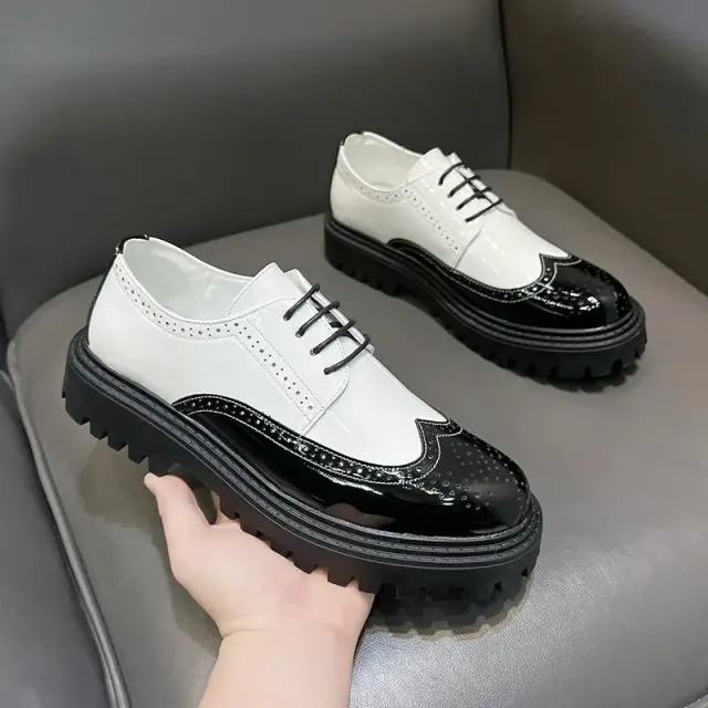 Men's High-Top Pointed Leather Dress Shoes – view 2
