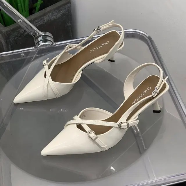 Elegant Patent Slingback -Double-Strap Edition