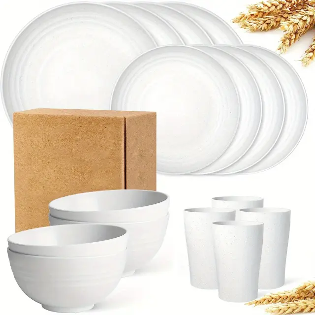 16-Piece Wheat Straw Dinnerware Set (Service for 4) – view 3