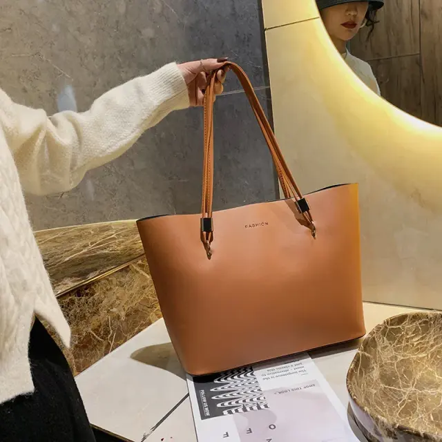 Waterproof PU Tote Shoulder Bag – view 2