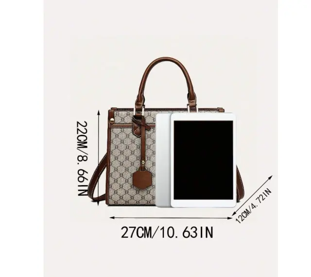 Brown Leather-Style Handbag – view 5