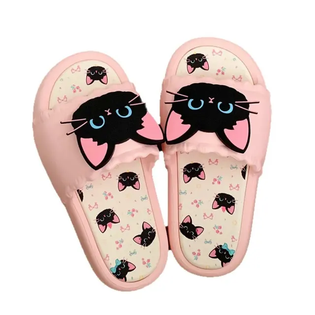 Cute Cat Thick-Sole Slides – view 6