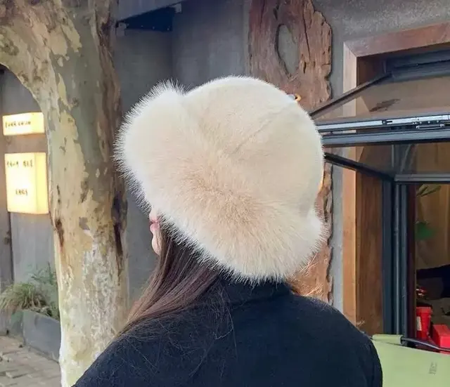 Faux Fur Fluffy Bucket Hat – view 4