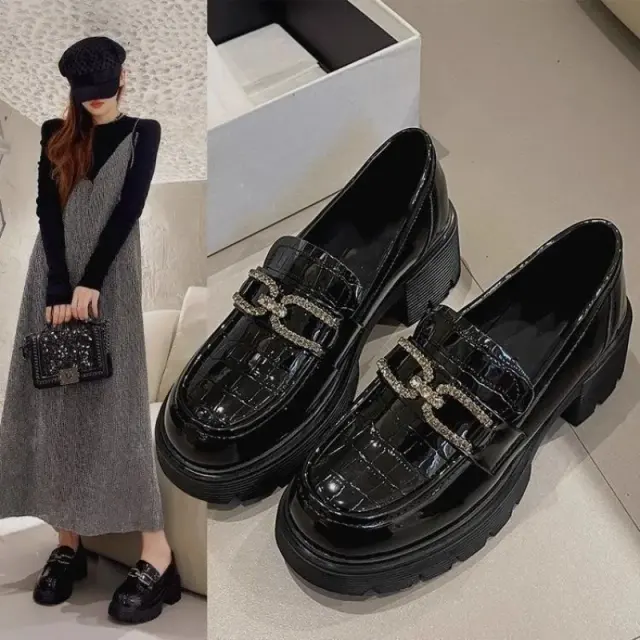 Women's British-Style Black Loafers – view 5