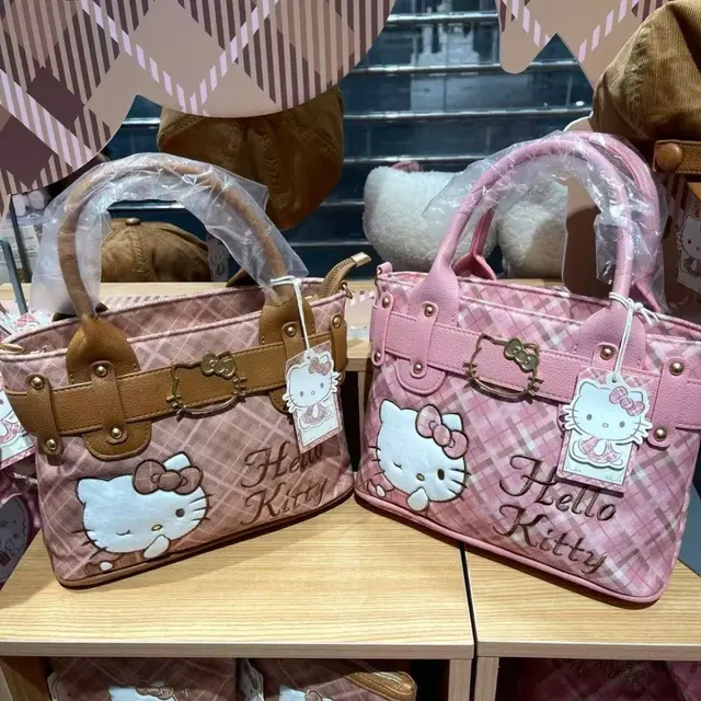 Hello Kitty Pink Plaid Embroidered Handbag – view 4