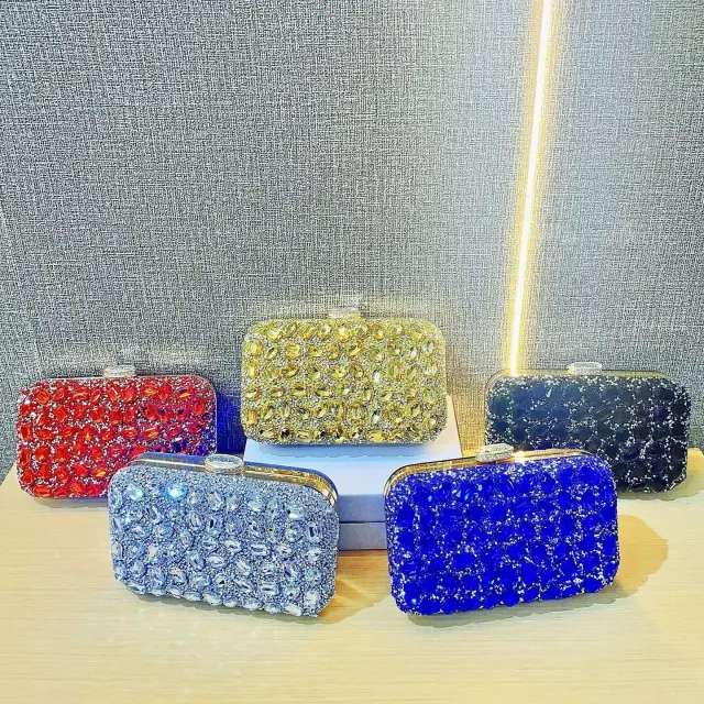 Rhinestone Glitter Clutch & Shoulder Evening Bag – view 6