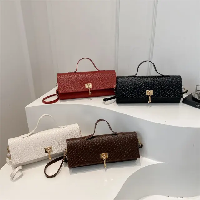 Woven PU Leather Shoulder Bag