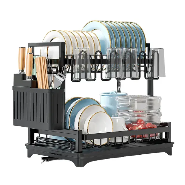 Double-Tier Metal Kitchen Storage Rack – view 3